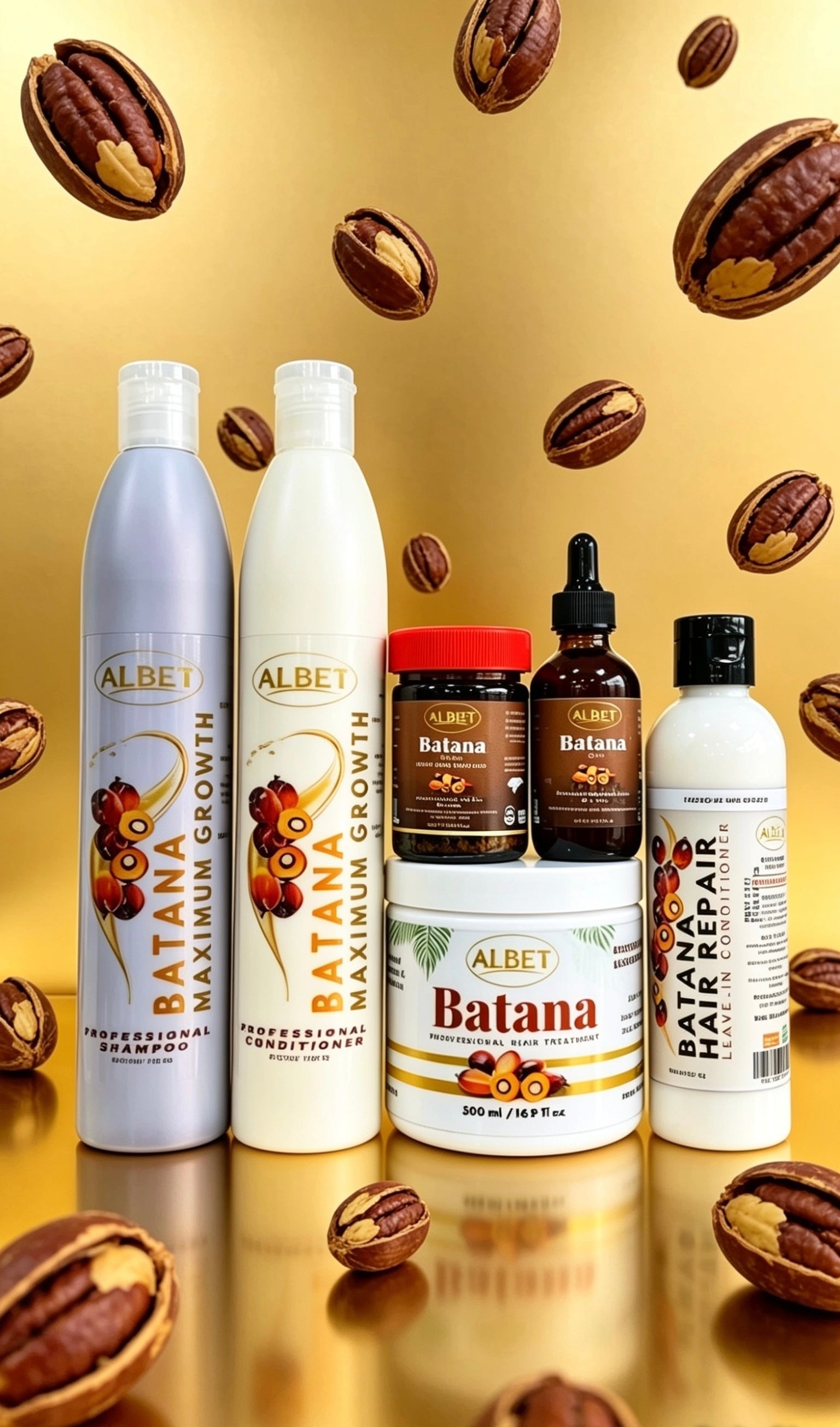 Batana Oil Complete Hair Growth Bundle | Full 6-Piece Set | Shampoo, Conditioner, Mask, Oil & Butter